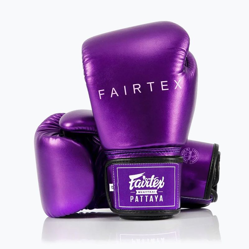 Boxerské rukavice Fairtex Metallic purple 4