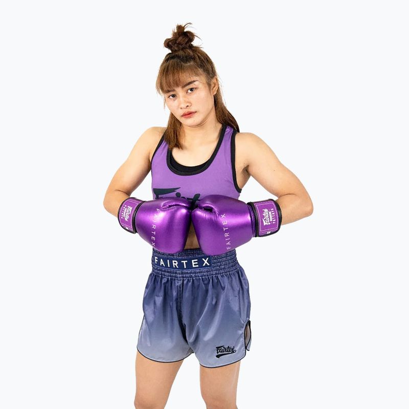 Boxerské rukavice Fairtex Metallic purple 5