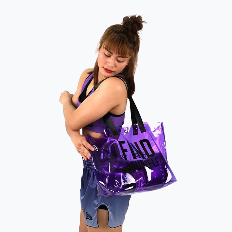 Boxerské rukavice Fairtex Metallic purple 6