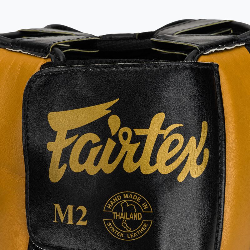 Boxerská helma  Fairtex Microfiber Headguard gold 5