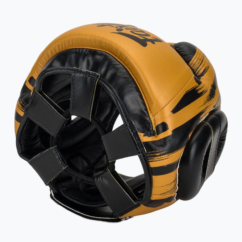 Boxerská helma  Fairtex Microfiber Headguard gold 6