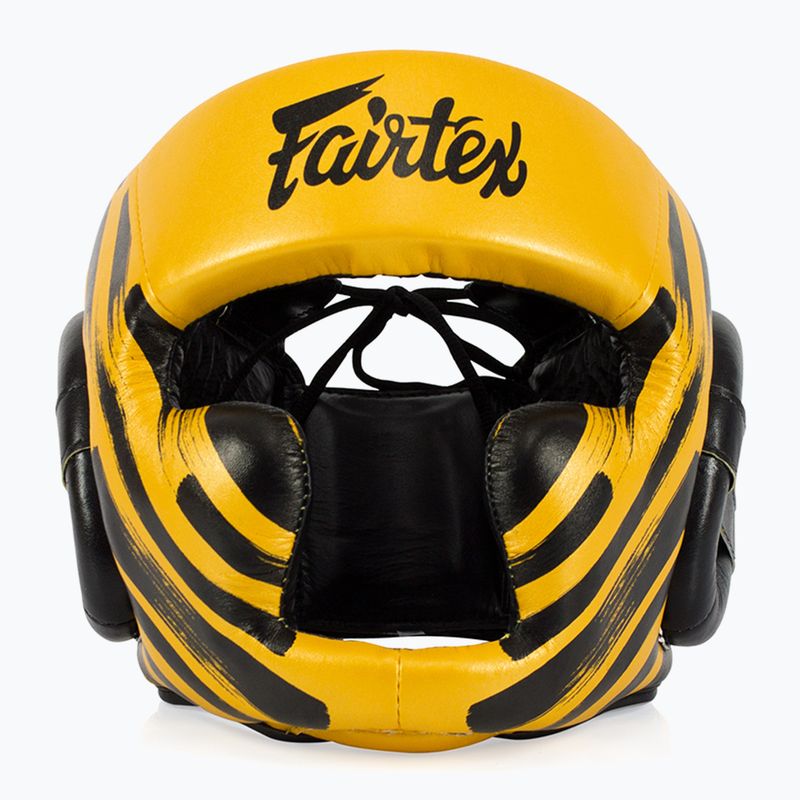 Boxerská helma  Fairtex Microfiber Headguard gold