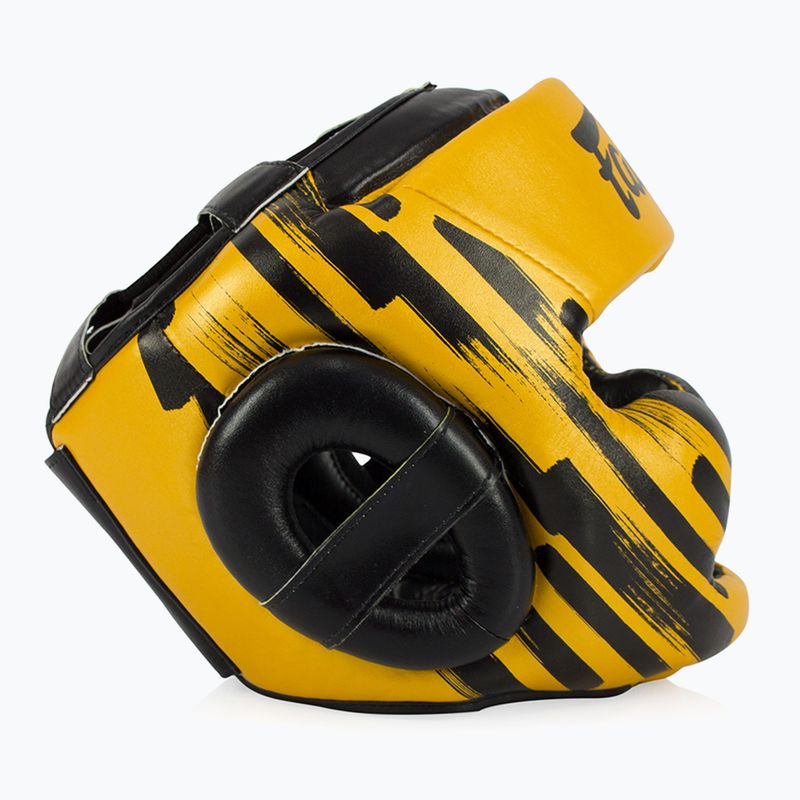 Boxerská helma  Fairtex Microfiber Headguard gold 3