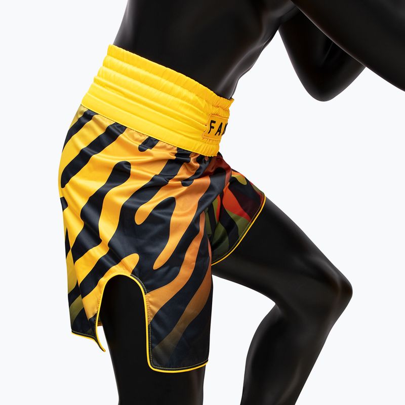 Boxerské šortky Fairtex Boxing BT2002 "Tiger" yellow/black 5