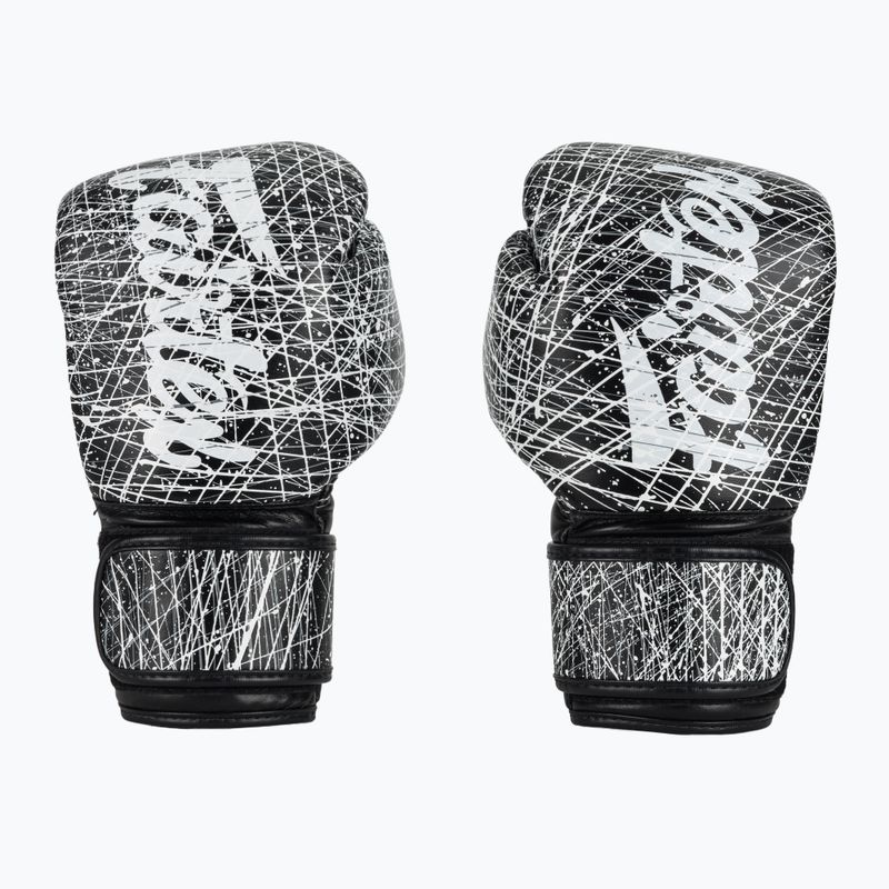 Boxerské rukavice Fairtex Microfiber Art Collections Painter black/white 2