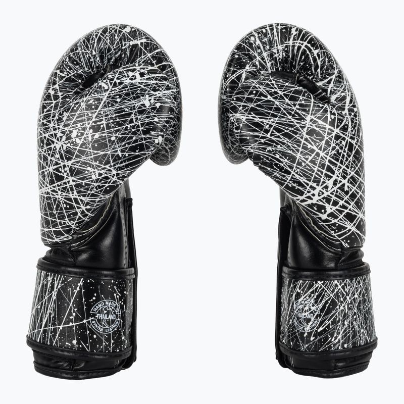 Boxerské rukavice Fairtex Microfiber Art Collections Painter black/white 4
