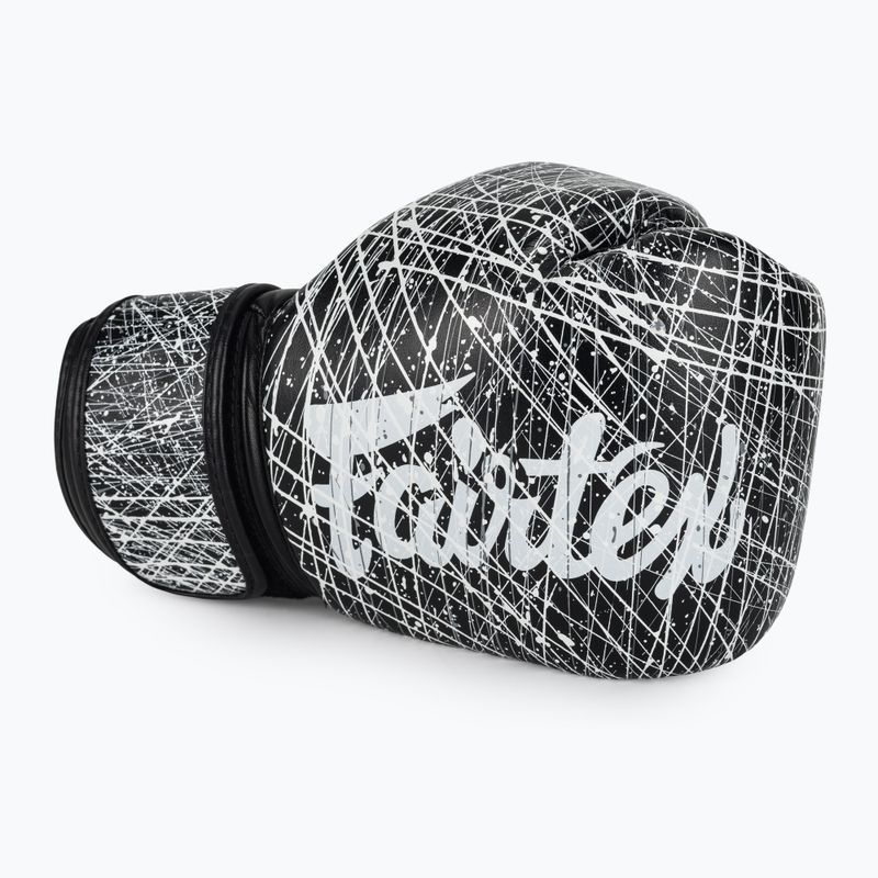 Boxerské rukavice Fairtex Microfiber Art Collections Painter black/white 5
