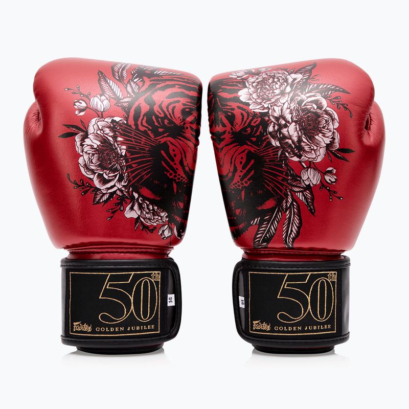 Červené boxerské rukavice Fairtex Golden Jubilee