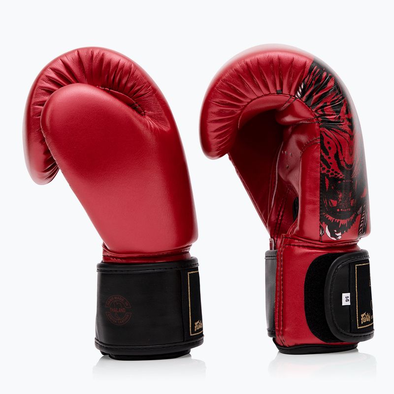Červené boxerské rukavice Fairtex Golden Jubilee 3