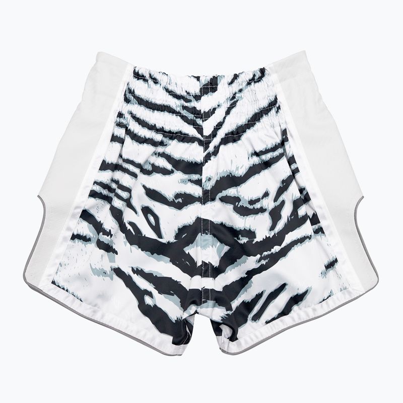 Dětské boxerské šortky Fairtex BSK2103 "White Tiger" bílé 2