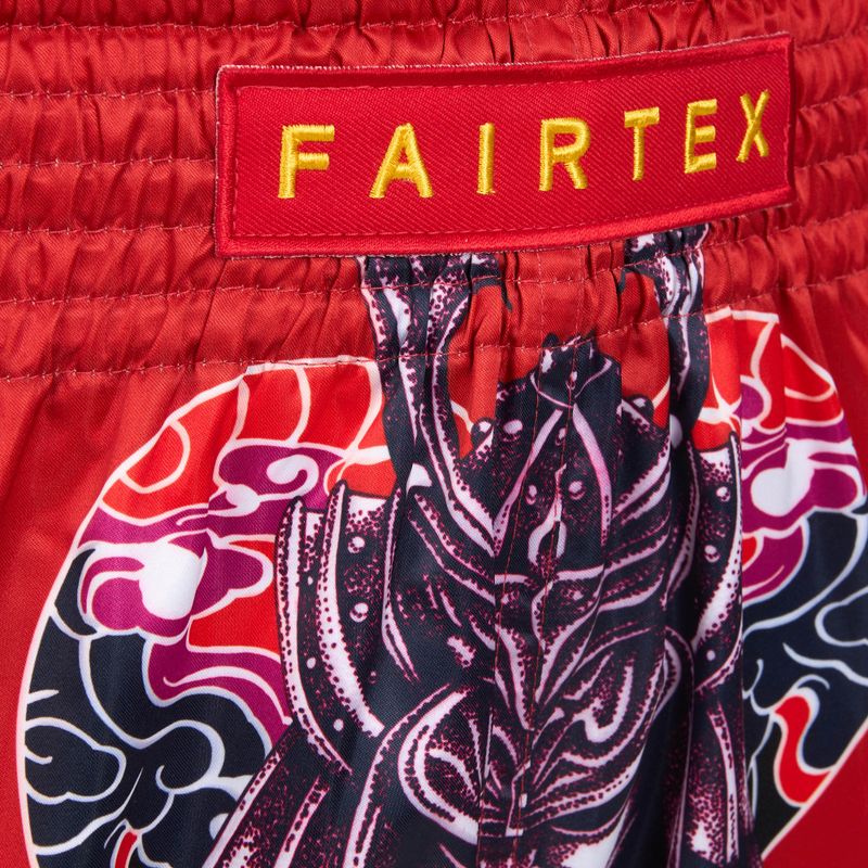 Dětské boxerské šortky Fairtex BSK2108 'Silent Warrior' červené 3