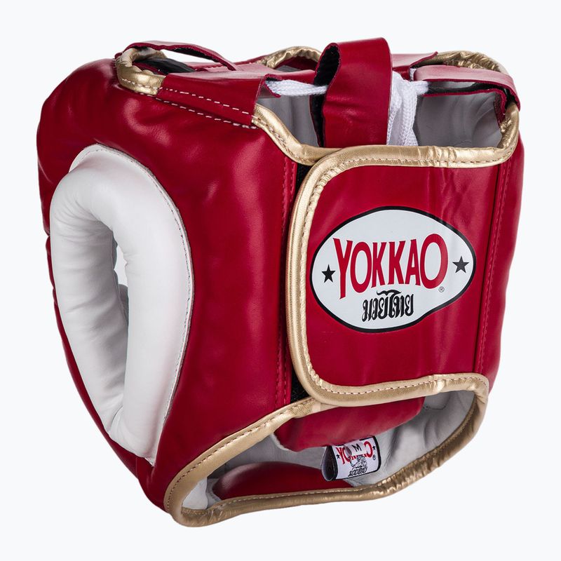 YOKKAO Training Headguard bojová sportovní přilba červená HYGL-1-2 3