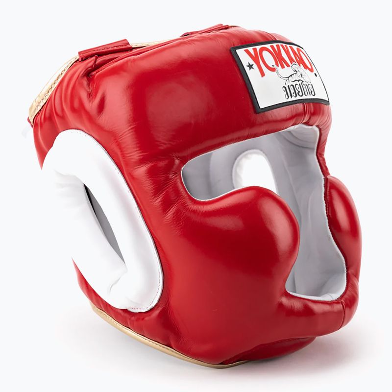 YOKKAO Training Headguard bojová sportovní přilba červená HYGL-1-2 8