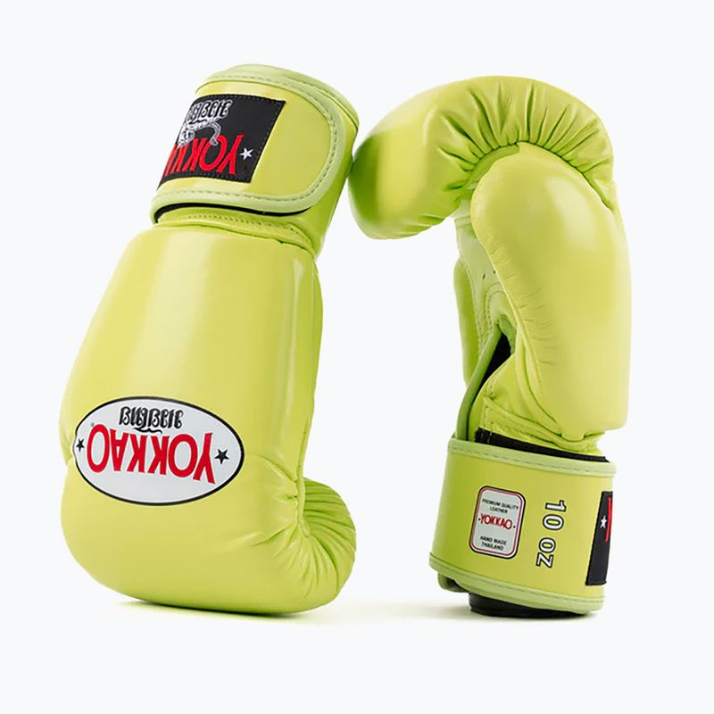 Pánské boxerské rukavice YOKKAO Matrix lime punch  2