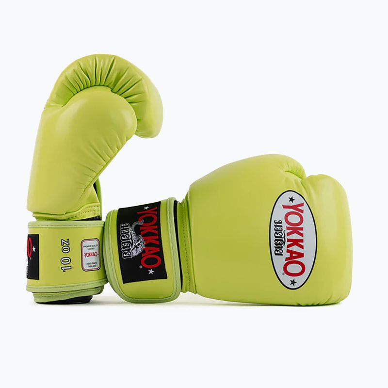 Pánské boxerské rukavice YOKKAO Matrix lime punch  3