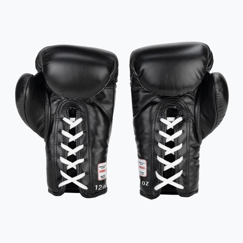 Pánské boxerské rukavice YOKKAO Matrix Lace Up black 3