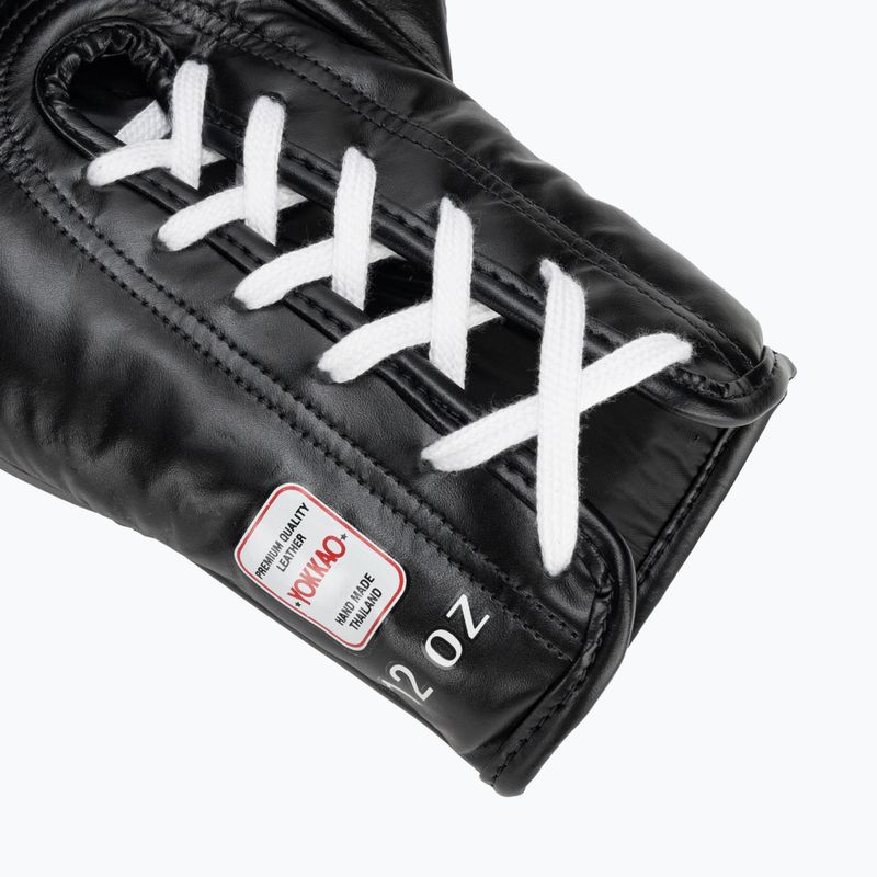 Pánské boxerské rukavice YOKKAO Matrix Lace Up black 6