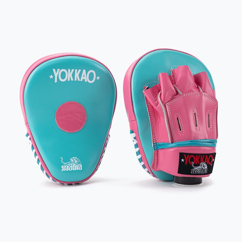 Tréninková lapa YOKKAO Curved 2 ks hot pink/island