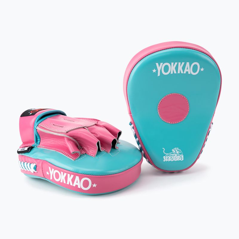 Tréninková lapa YOKKAO Curved 2 ks hot pink/island 2