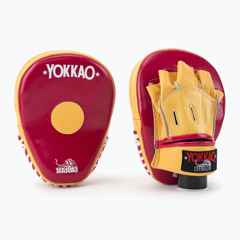YOKKAO Focus Mitts Otevřené tréninkové kotouče červenožluté FYML-21 2
