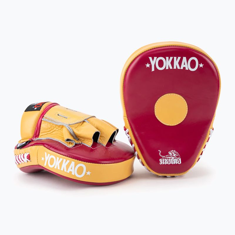 YOKKAO Focus Mitts Otevřené tréninkové kotouče červenožluté FYML-21 3