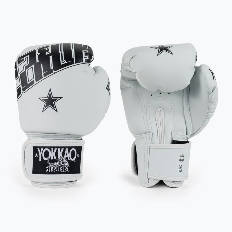 Boxerské rukavice YOKKAO Lettering Boxing white