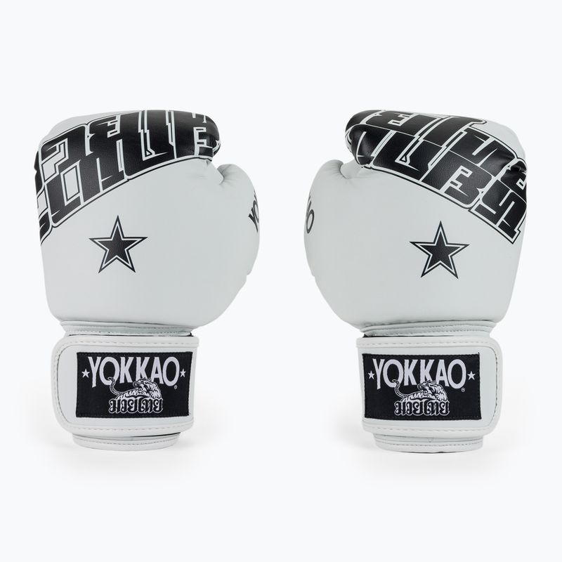 Boxerské rukavice YOKKAO Lettering Boxing white 2