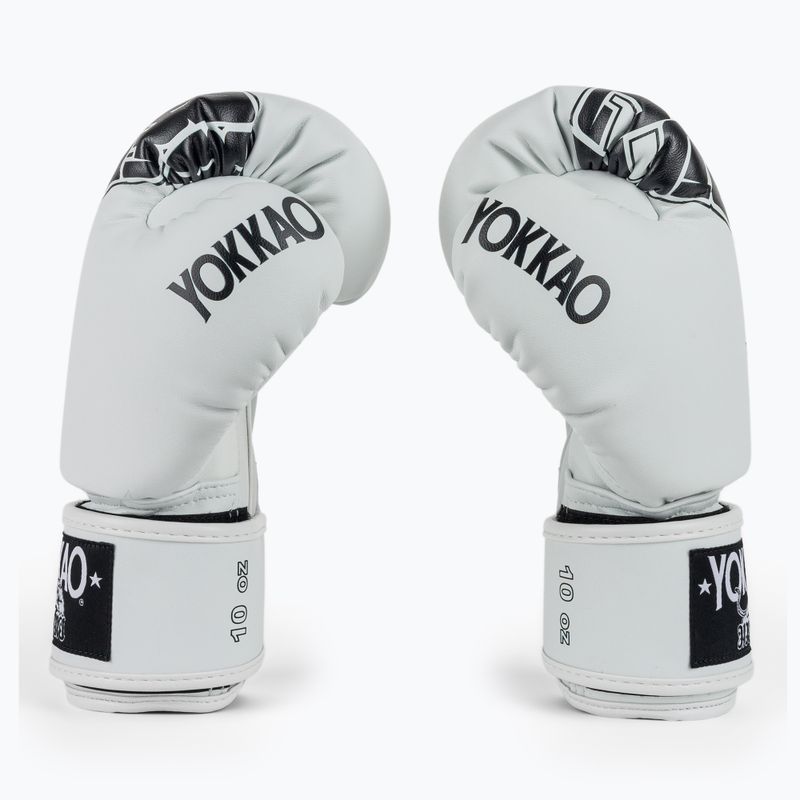 Boxerské rukavice YOKKAO Lettering Boxing white 4