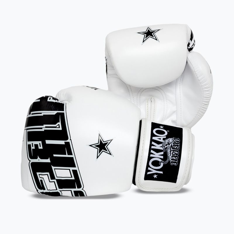Boxerské rukavice YOKKAO Lettering Boxing white 2