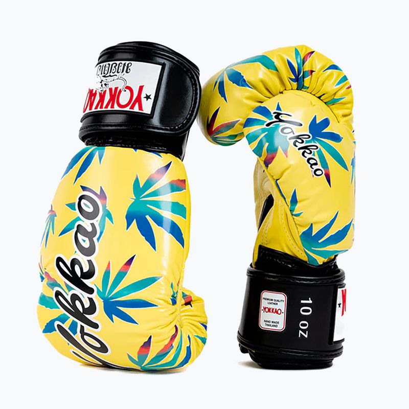 Pánské boxerské rukavice YOKKAO Wax yellow 2