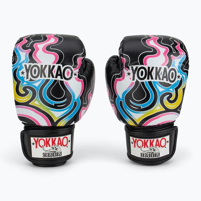 Pánské boxerské rukavice YOKKAO Flames black 2