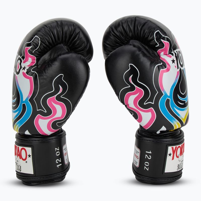 Pánské boxerské rukavice YOKKAO Flames black 4