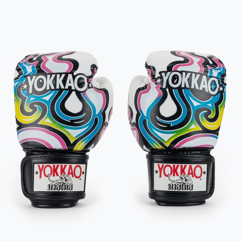 Pánské boxerské rukavice YOKKAO Flames white 2