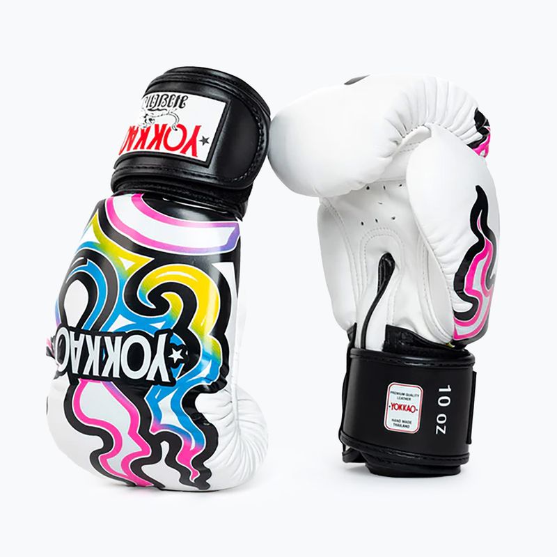 Pánské boxerské rukavice YOKKAO Flames white 2