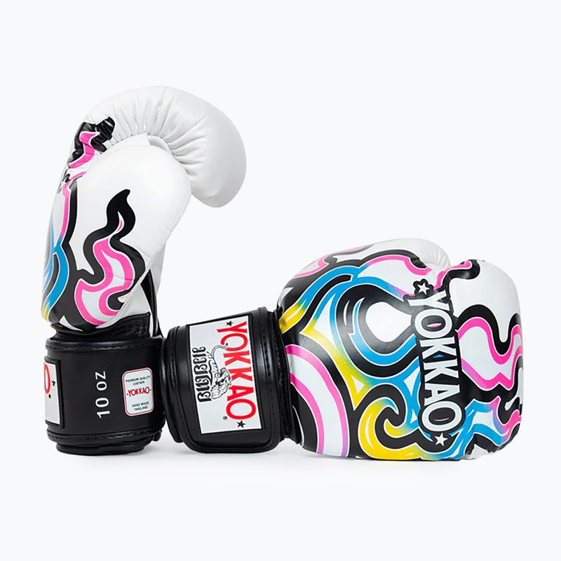 Pánské boxerské rukavice YOKKAO Flames white 3