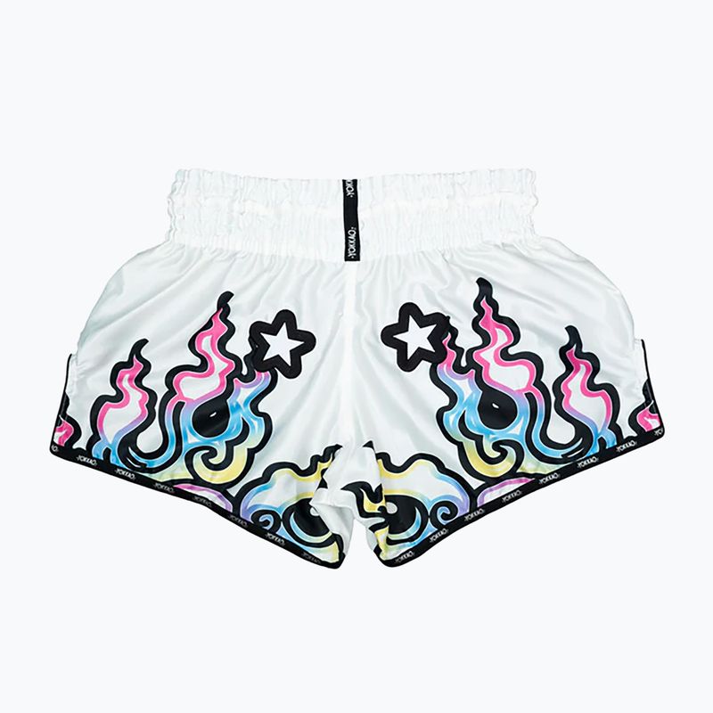 Pánské fitness šortky  YOKKAO Flames CarbonFit white 2