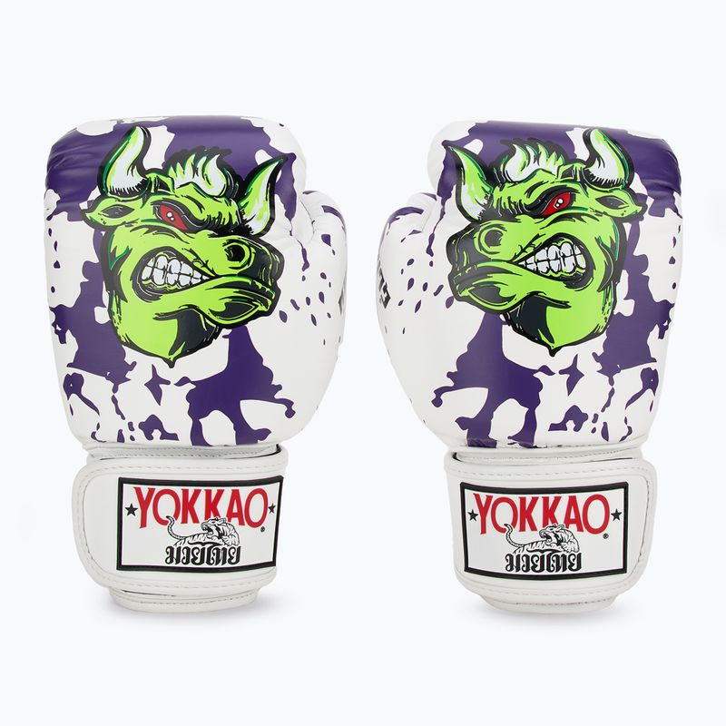 Pánské boxerské rukavice YOKKAO Angry Bull white 2