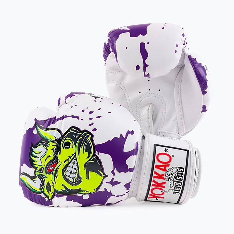 Pánské boxerské rukavice YOKKAO Angry Bull white 7