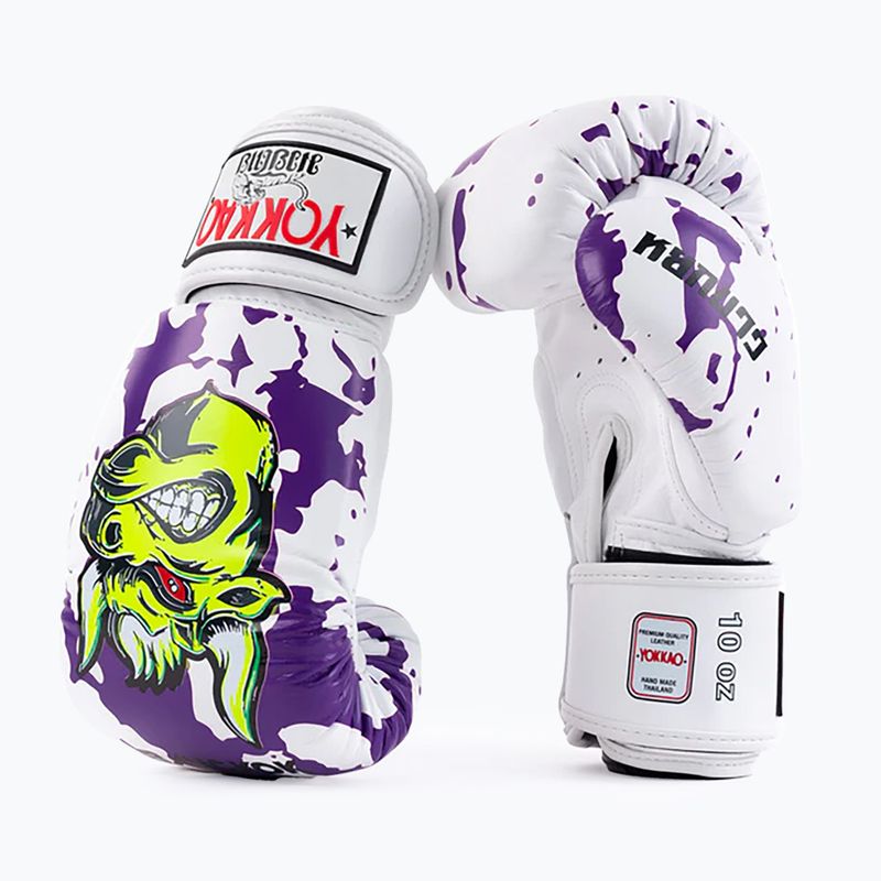 Pánské boxerské rukavice YOKKAO Angry Bull white 8