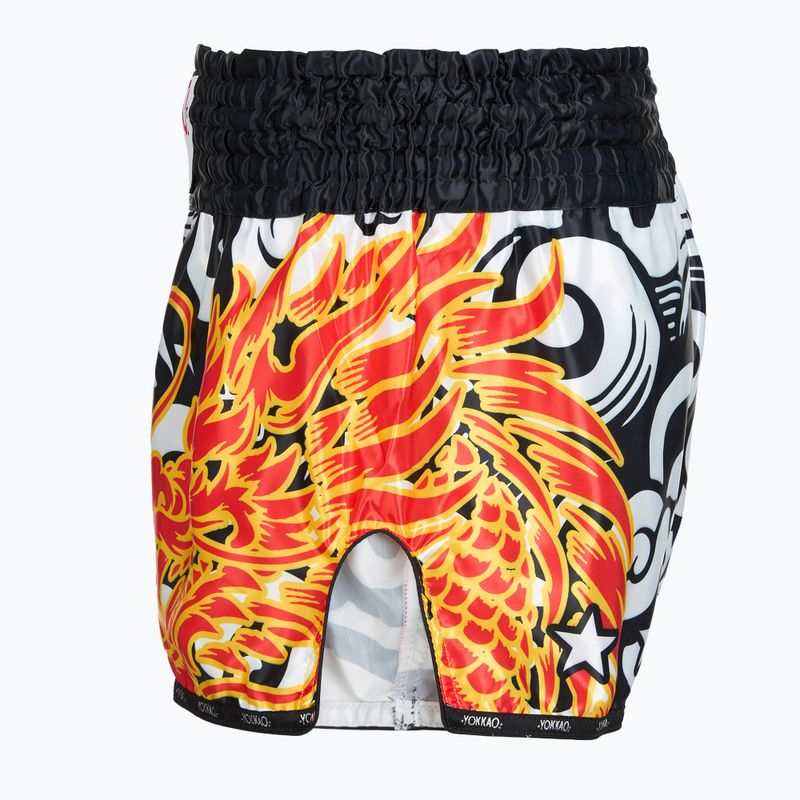 Pánské tréninkové šortky YOKKAO Dragon Muay Thai black/white 3