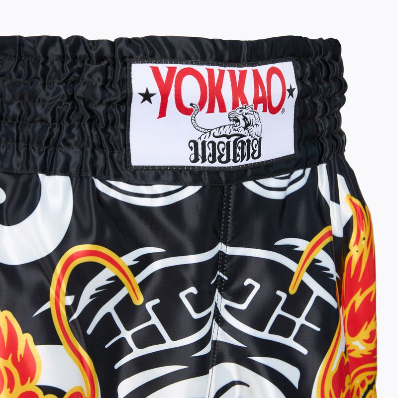 Pánské tréninkové šortky YOKKAO Dragon Muay Thai black/white 4