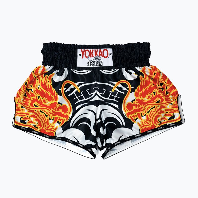 Pánské tréninkové šortky YOKKAO Dragon Muay Thai black/white 5