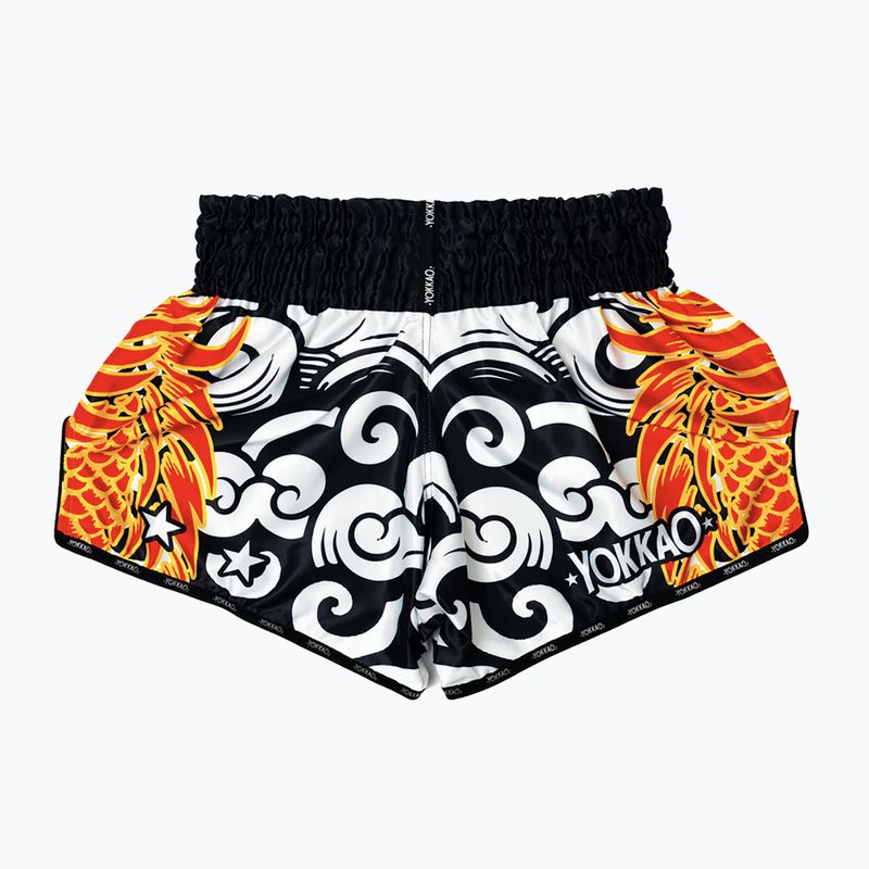 Pánské tréninkové šortky YOKKAO Dragon Muay Thai black/white 6