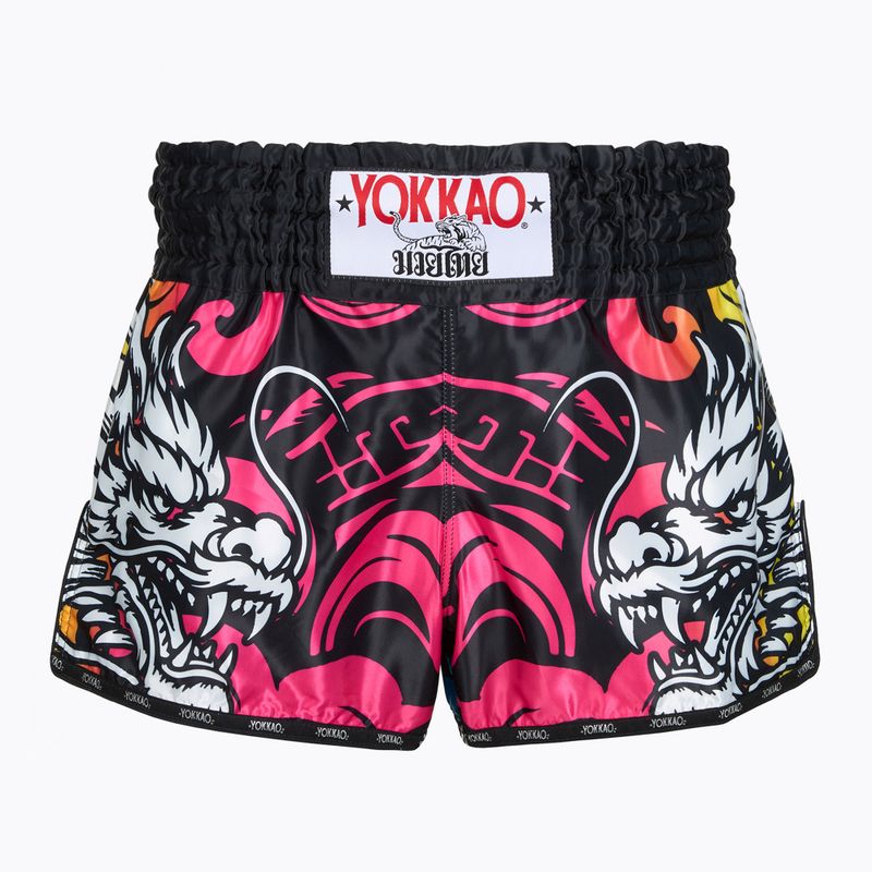 Pánské tréninkové šortky YOKKAO Dragon Muay Thai pink/blue