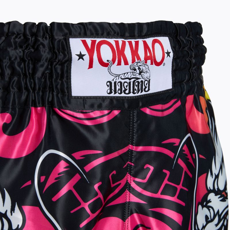 Pánské tréninkové šortky YOKKAO Dragon Muay Thai pink/blue 4