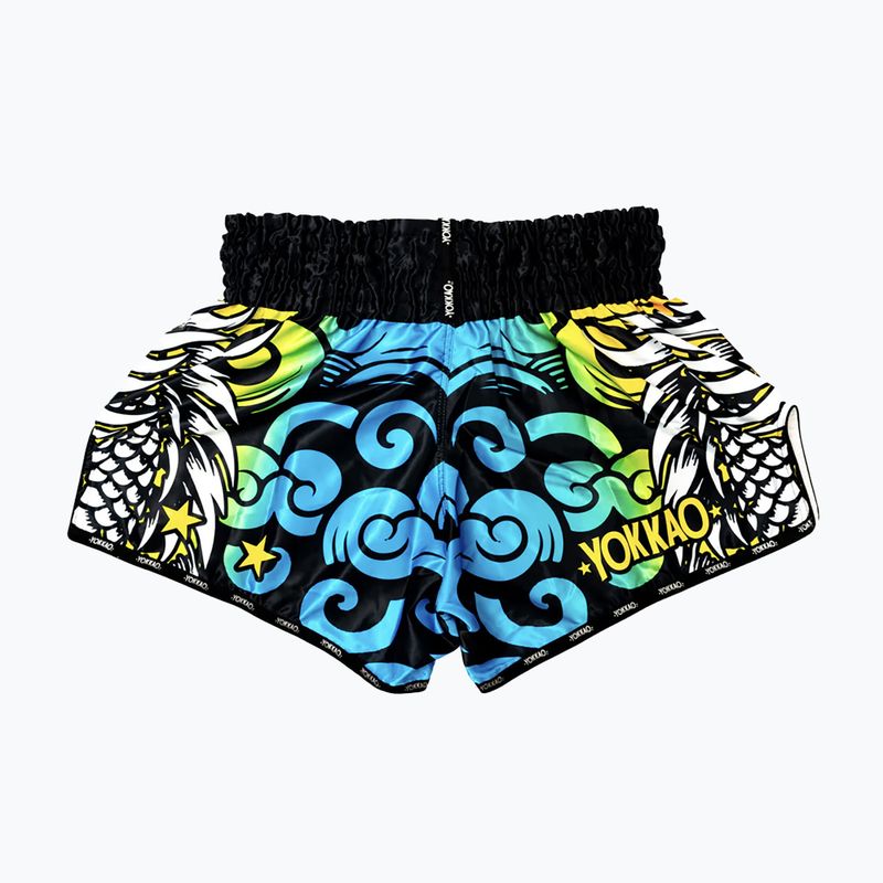 Pánské tréninkové šortky YOKKAO Dragon Muay Thai pink/blue 6
