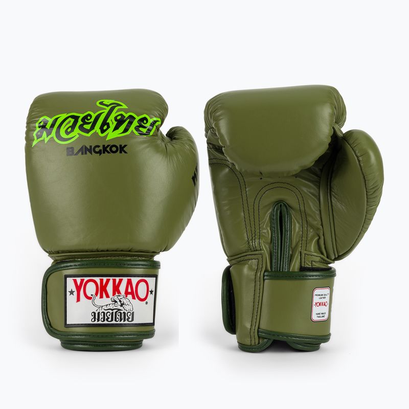 Boxerské rukavice YOKKAO Late Show Boxing olive