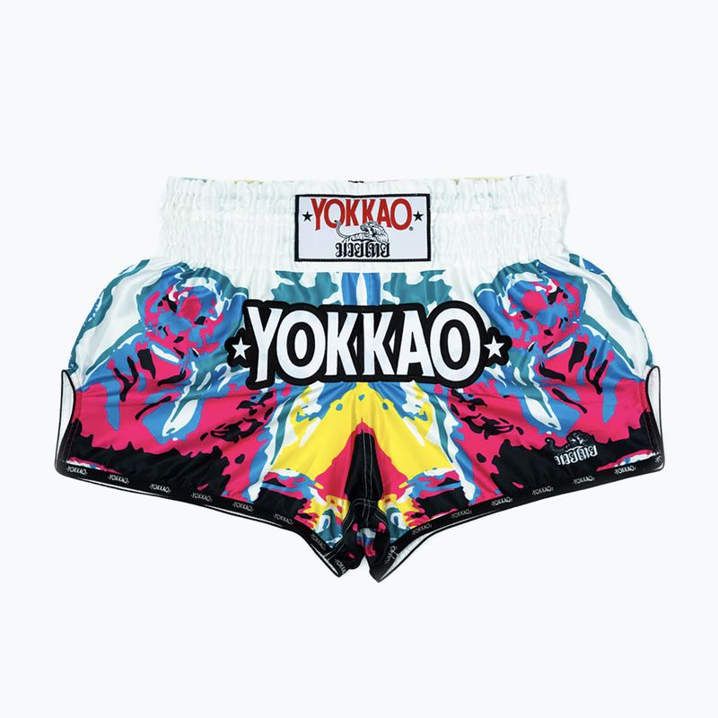 Pánské tréninkové šortky YOKKAO Tiger Family Muay Thai white