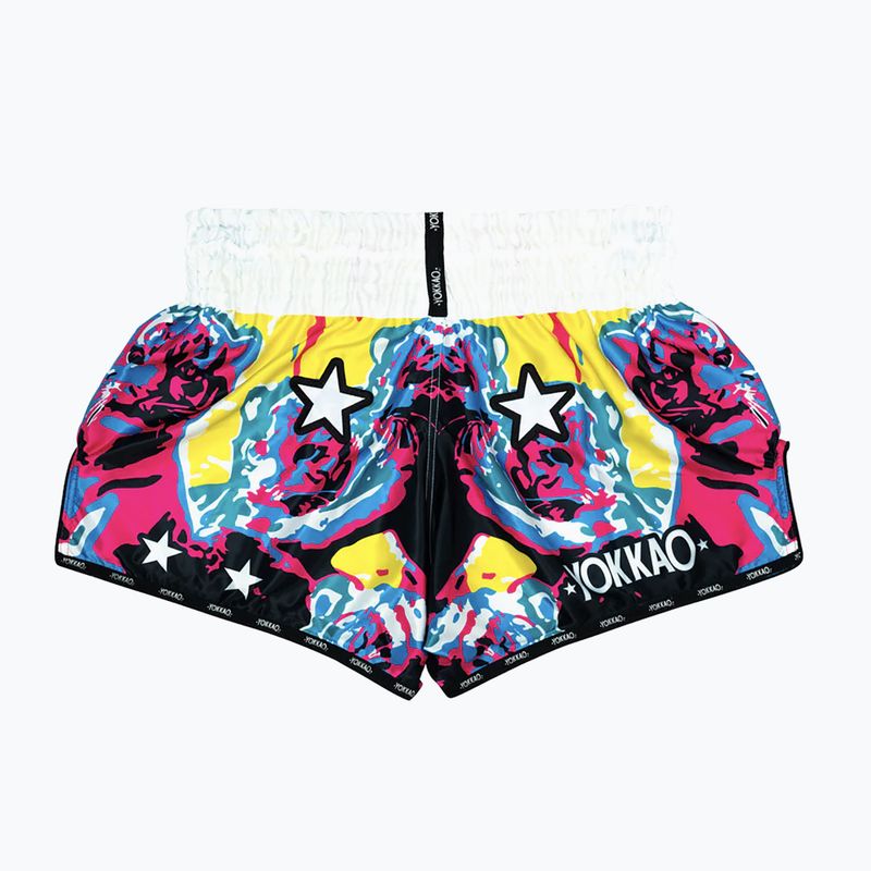 Pánské tréninkové šortky YOKKAO Tiger Family Muay Thai white 2