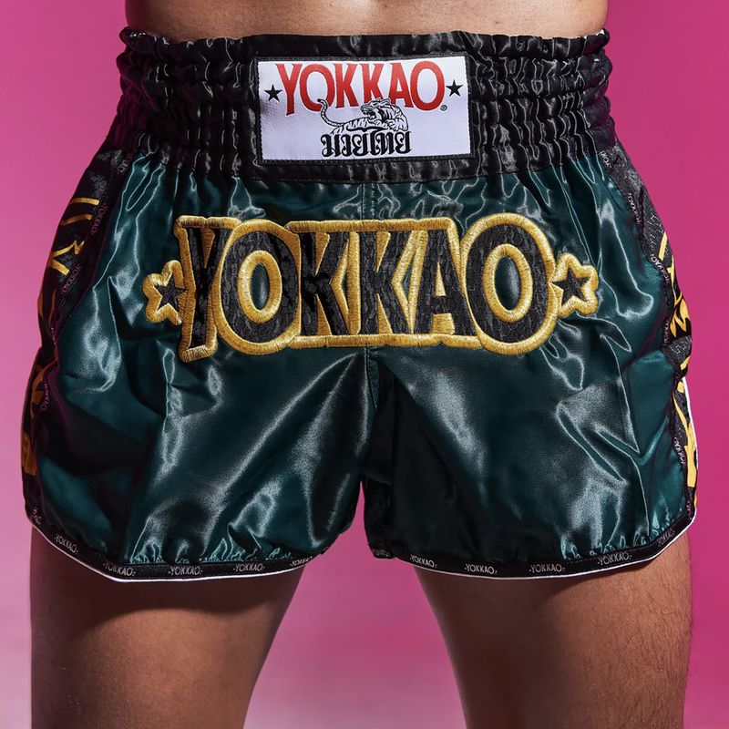 Pánské tréninkové šortky YOKKAO Original Muay Thai green 7